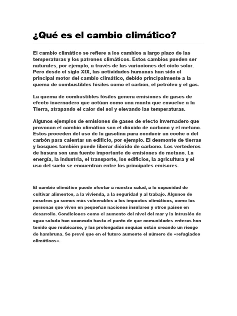 Qu es el cambio clim tico pdf