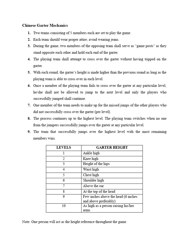 Chinese Garter Mechanics PDF