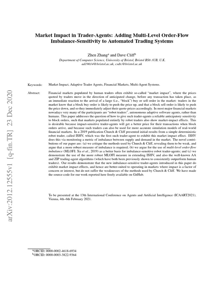 Adding MLOFI To Automated Trading Systems | PDF