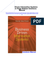 Business Driven Information Systems 4Th Edition Paige Baltzan Solutions Manual Full Chapter PDF