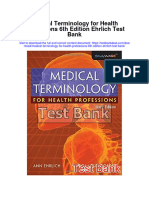Medical Terminology For Health Professions 6Th Edition Ehrlich Test Bank Full Chapter PDF