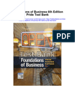 Foundations of Business 6Th Edition Pride Test Bank Full Chapter PDF
