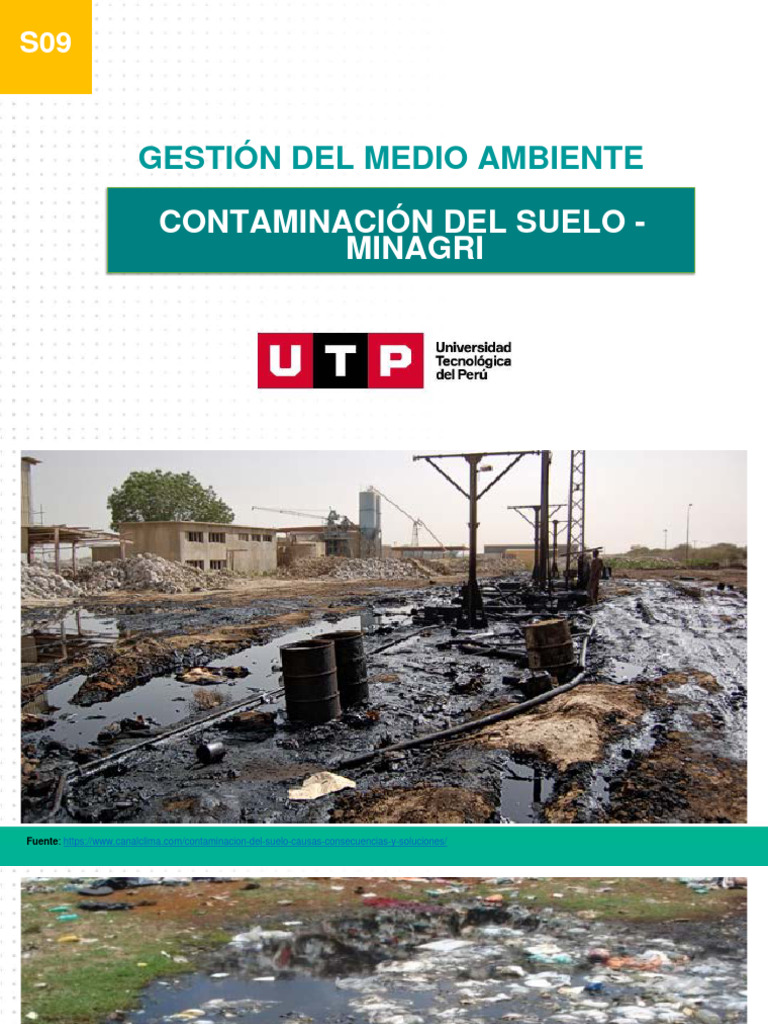 S09.s1. CONTAMINACIÓN DE SUELOS - MINAGRI | PDF | Suelo | Contaminación
