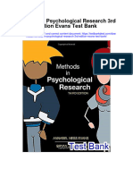 Methods in Psychological Research 3Rd Edition Evans Test Bank Full Chapter PDF