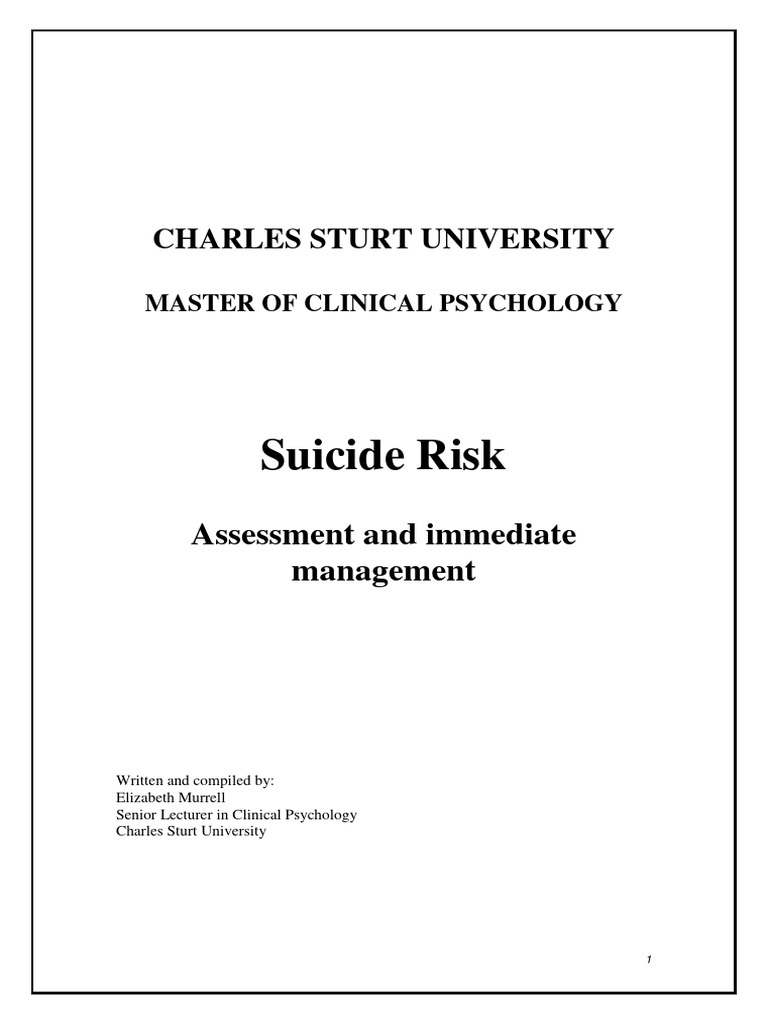 Suicide Risk Assessment | PDF