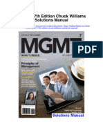 MGMT 7 7Th Edition Chuck Williams Solutions Manual Full Chapter PDF