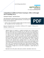 Antioxidants in Different Potato Genotypes - Effect of Drought and Wounding Stress