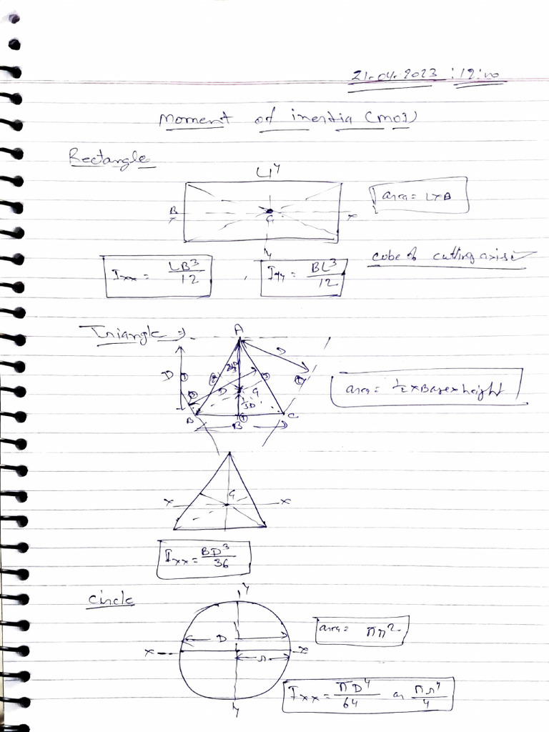 Shailendra - Moment of Inertia Solution | PDF
