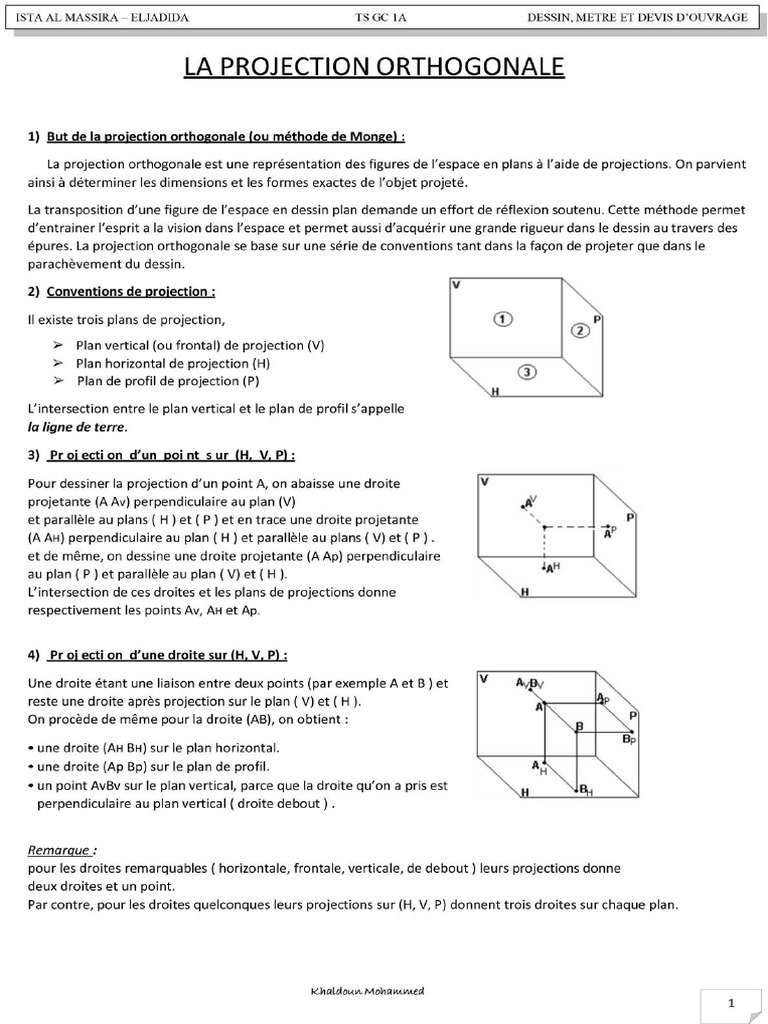 La Projection Orthogonale GC | PDF