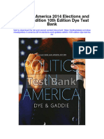 Politics in America 2014 Elections and Updates Edition 10Th Edition Dye Test Bank Full Chapter PDF