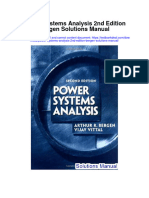 Power Systems Analysis 2Nd Edition Bergen Solutions Manual Full Chapter PDF