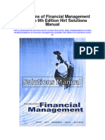 Foundations of Financial Management Canadian 9Th Edition Hirt Solutions Manual Full Chapter PDF