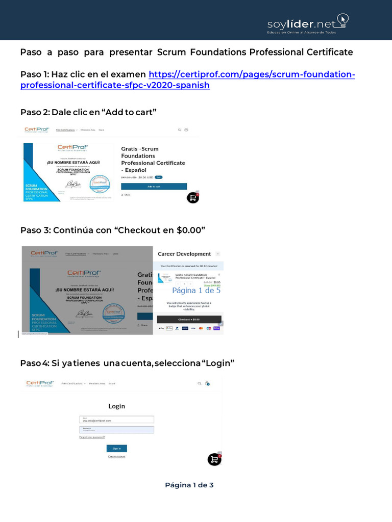 Instructivo - Scrum Foundation Professional Certificate SFPC (v2020) en ...