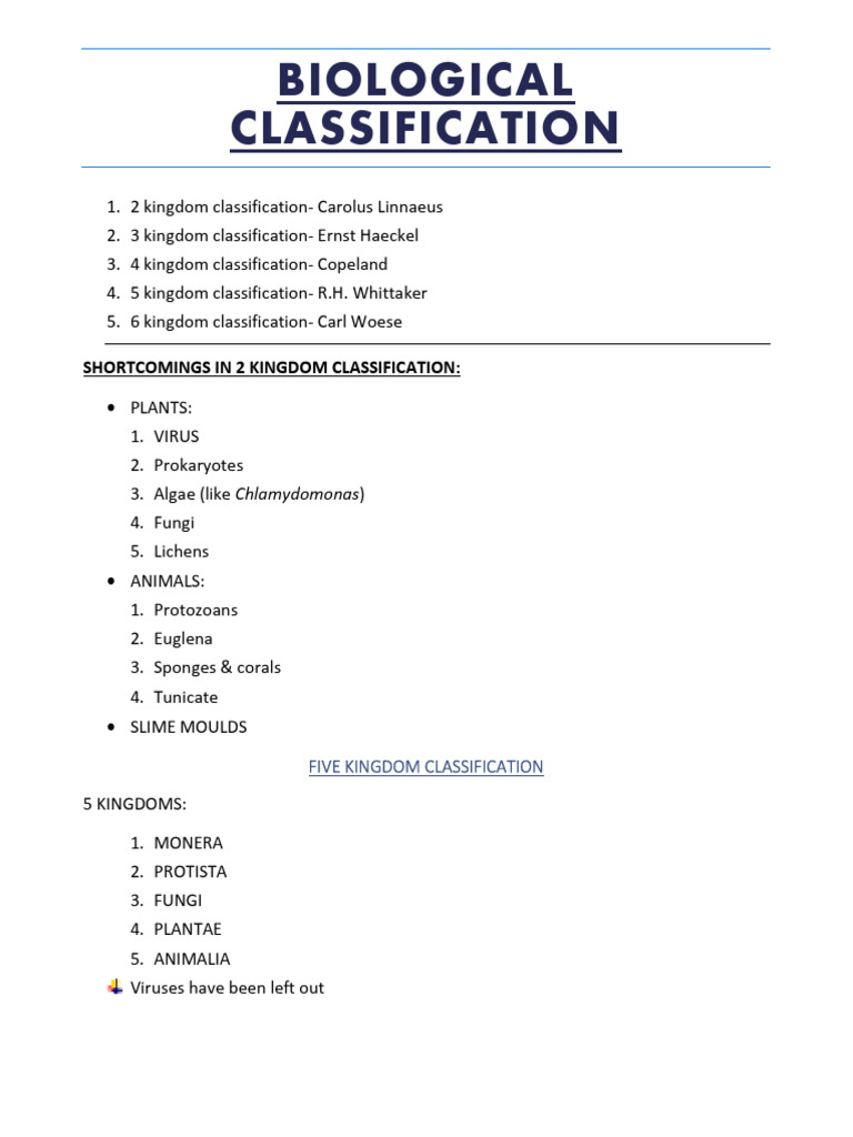 Biological Classification | PDF | Bacteria | Cell (Biology)