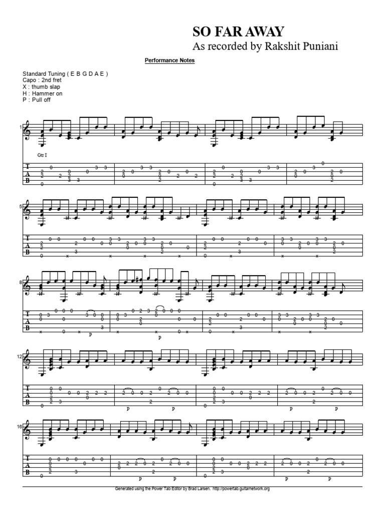 So Far Away | PDF