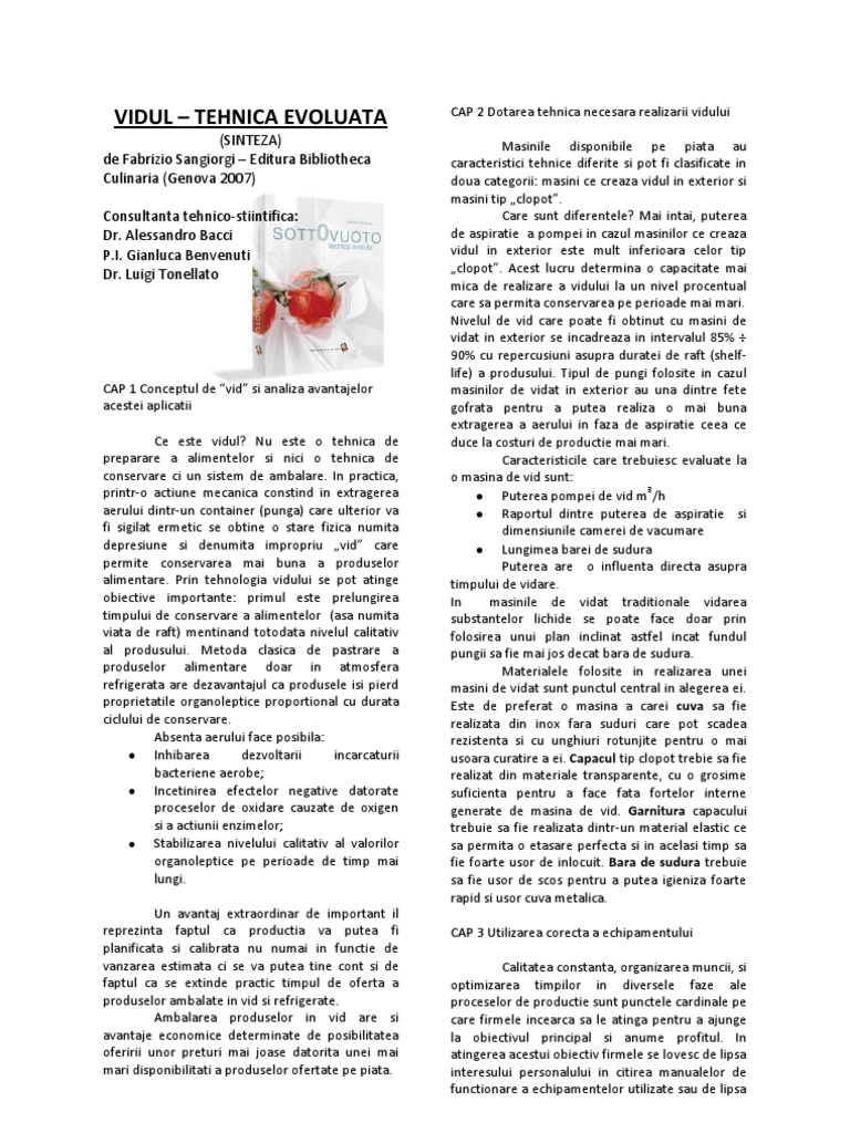 Vidul - Tehnica Evoluata | PDF