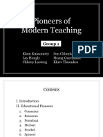 Pioneers of Modern Teaching