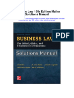 Business Law 16Th Edition Mallor Solutions Manual Full Chapter PDF