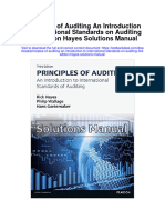 Principles of Auditing An Introduction To International Standards On Auditing 3Rd Edition Hayes Solutions Manual Full Chapter PDF