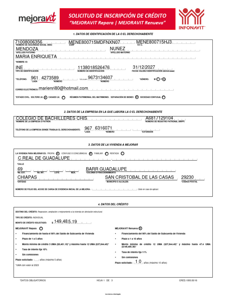 Solicitud mejoravit editable pdf
