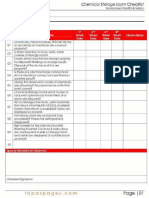 Chemical Storage Check List