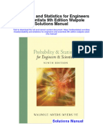 Probability and Statistics For Engineers and Scientists 9Th Edition Walpole Solutions Manual Full Chapter PDF