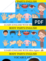 Body Parts English Vocabulary With Picture Animations and Sentence Samples - Fun Learning English With Miss Agnez