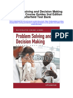 Problem Solving and Decision Making Illustrated Course Guides 2Nd Edition Butterfield Test Bank Full Chapter PDF