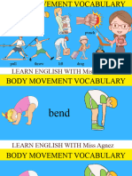 Body Movement Vocabulary With Picture Animations and Sentence Samples - Fun Learning English With Miss Agnez