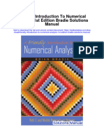 Friendly Introduction To Numerical Analysis 1St Edition Bradie Solutions Manual Full Chapter PDF