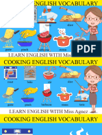 Cooking English Vocabulary With Picture Animations and Sentence Samples - Fun Learning English With Miss Agnez