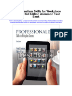 Professionalism Skills For Workplace Success 3Rd Edition Anderson Test Bank Full Chapter PDF