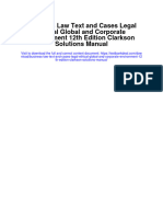 Download ebook Business Law Text And Cases Legal Ethical Global And Corporate Environment 12Th Edition Clarkson Solutions Manual full chapter pdf