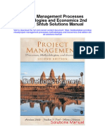Project Management Processes Methodologies and Economics 2Nd Edition Shtub Solutions Manual Full Chapter PDF