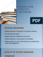 Spoken and Written Grammar