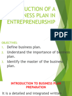 INTRO To Business Plan Part 1.A