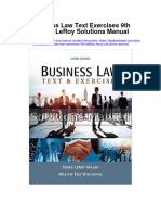 Ebook Business Law Text Exercises 9Th Edition Leroy Solutions Manual Full Chapter PDF