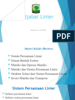 Pertemuan 1 Aljabar Linier 2018