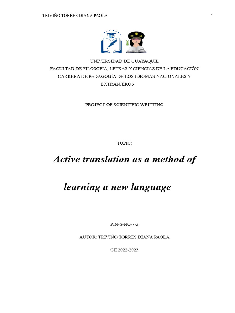 Active Translation in Language Learning | PDF | Methodology | Learning
