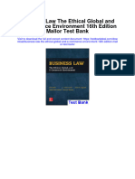 Ebook Business Law The Ethical Global and E Commerce Environment 16Th Edition Mallor Test Bank Full Chapter PDF