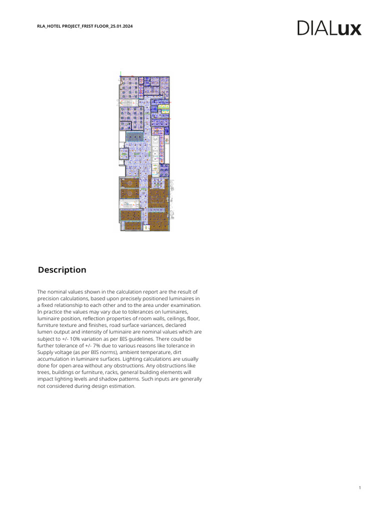 Hotel First Floor Lighting Analysis | PDF | Lighting | Light