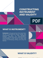 Constructing Instrument and Validity