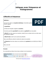 Statistiques Avec Frequence Et Histogramme Cours de Maths Eme