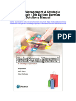 Retail Management A Strategic Approach 13Th Edition Berman Solutions Manual Full Chapter PDF