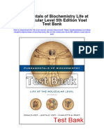 Fundamentals of Biochemistry Life at The Molecular Level 5Th Edition Voet Test Bank Full Chapter PDF