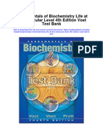 Fundamentals of Biochemistry Life at The Molecular Level 4Th Edition Voet Test Bank Full Chapter PDF