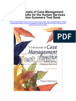Fundamentals of Case Management Practice Skills For The Human Services 5Th Edition Summers Test Bank Full Chapter PDF