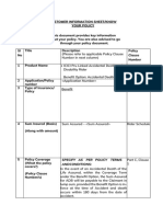 CIS Linked Accidental Death and Disability Rider-ADB Option 01-Jan-2024 Till Date