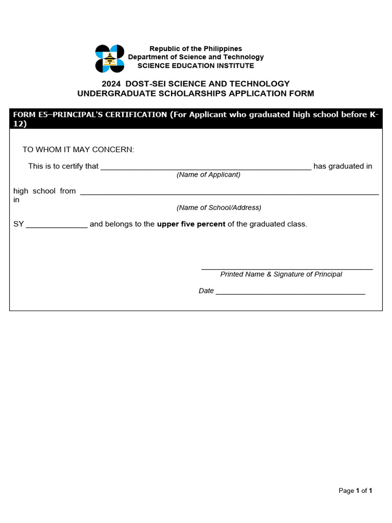 Form E5 | PDF | Career & Growth