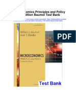 Microeconomics Principles and Policy 13Th Edition Baumol Test Bank Full Chapter PDF